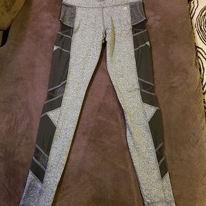 Gray Mesh Side Leggings